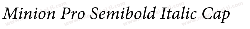 Minion Pro Semibold Italic Caption字体转换